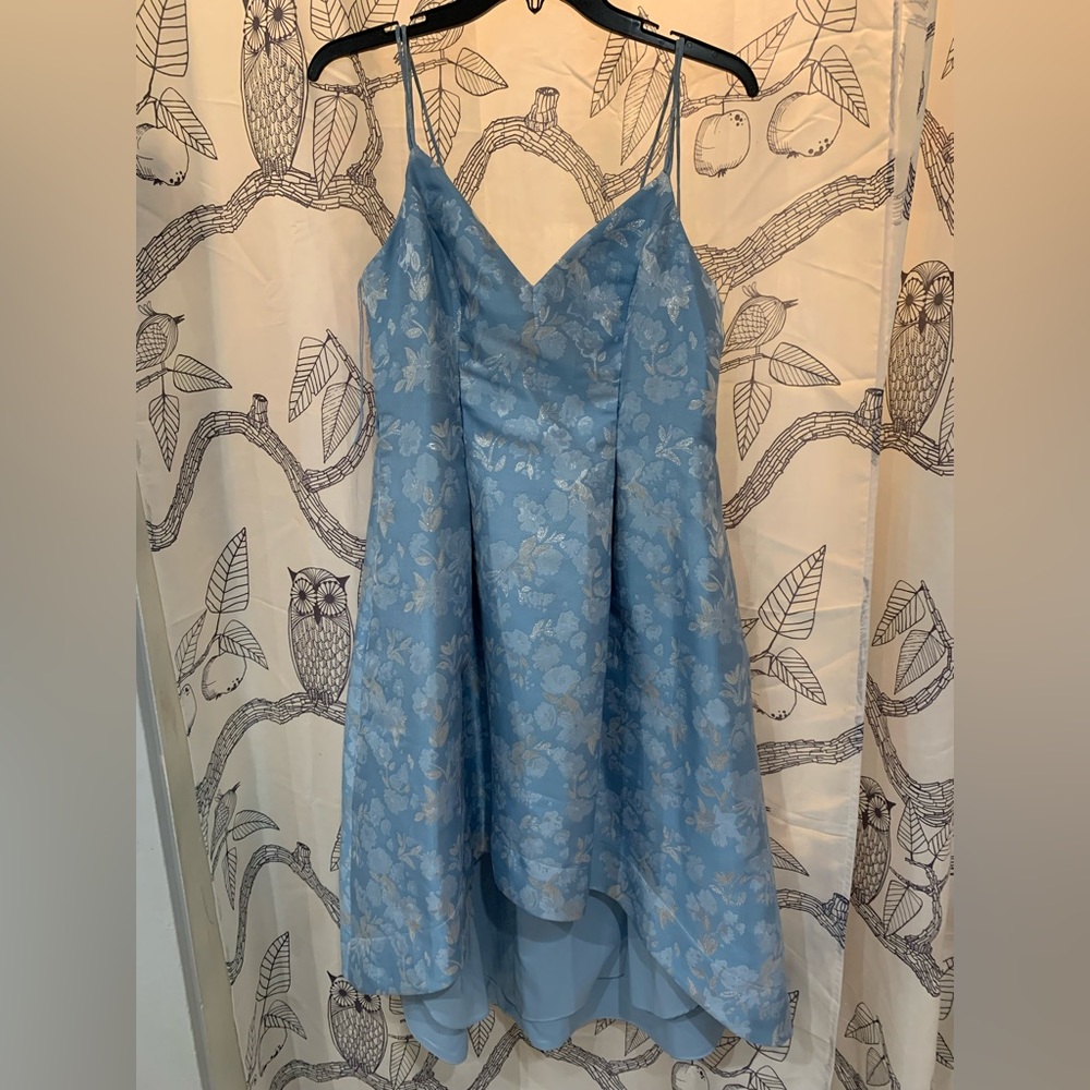 Aidan Mattox light blue organza dress